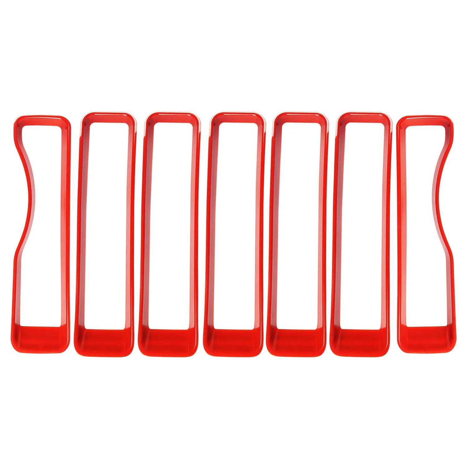 

Front Grille Inserts Cover Trim for 2018 2019 Jeep Wrangler JL & Unlimited Sport/Sports (Red),Red 7Pcs