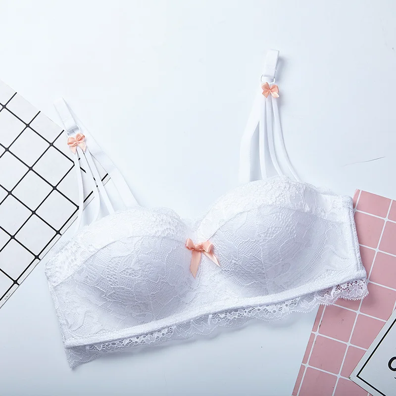 

Женский бюстгальтер, новый кружевной бюстгальтер без оправы, нижнее белье с узлом-бабочкой, удобное и дышащее нижнее белье, женские бюстгальтеры