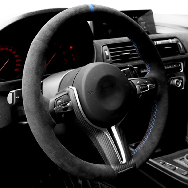

Anti-Slip Alcantara Car Steering Wheel Braid Cover For BMW (M Sport) 2 Series F22 F23 F45 F46 X4 F26 X5 F15 X6 F16 2014-2019
