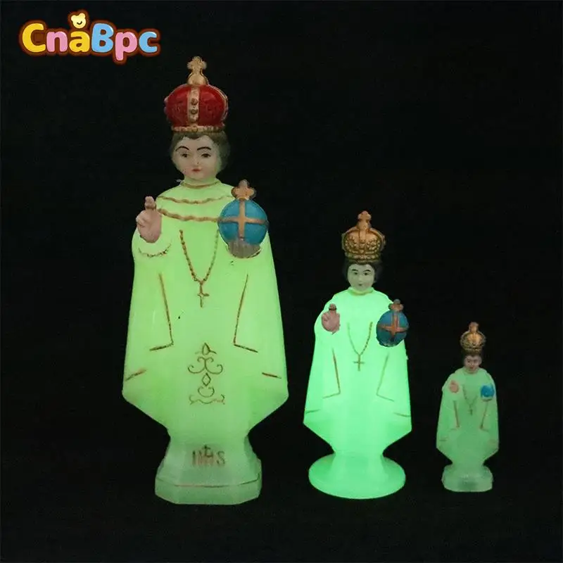 

Кукольный домик с Иисусом, фигурка религиозного священника, светящаяся фигурка, католические христианские сувениры, настольная статуя на Р...
