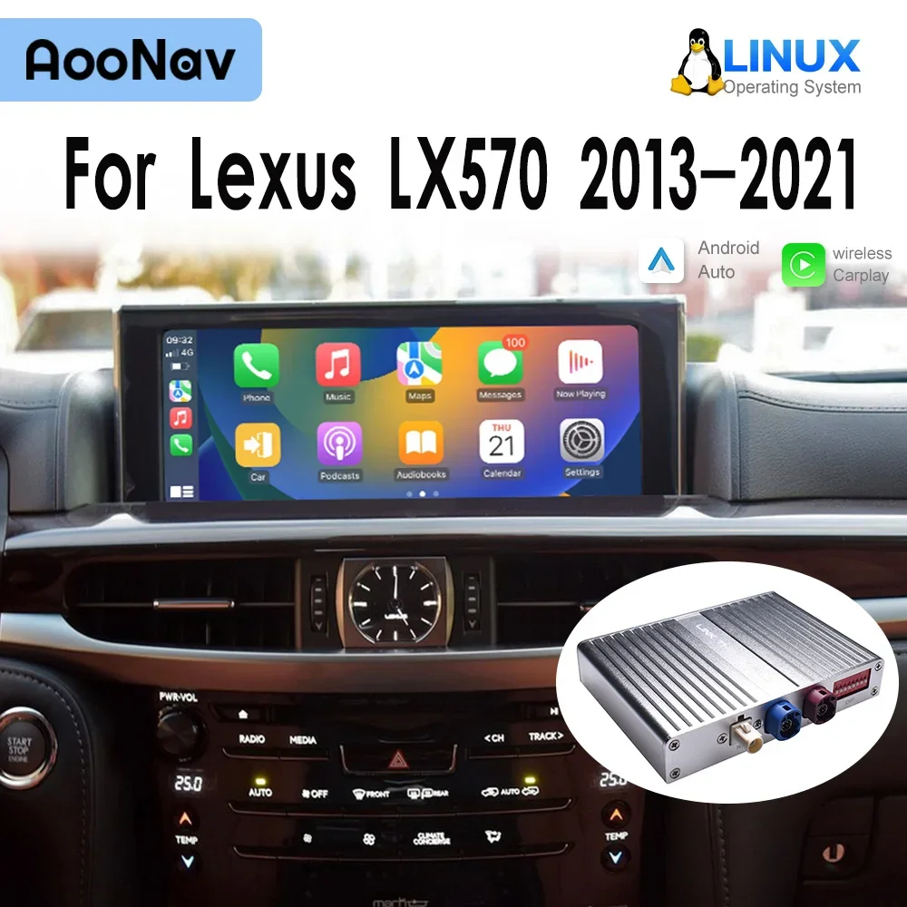 Система Linux Mirror link Box для Lexus LX570 2013-2021 беспроводной Apple CarPlay Авто Стерео Oem Экран