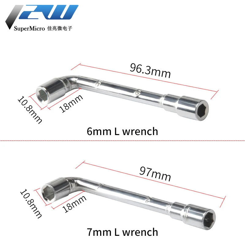 3pcs 6mm 7mm L-shaped Spanners Hexagonal wrench Sleeve Wrench 5 in 1 Spanner for Heat block for Ender 3 E3D MK8 Nozzles 3pcs 6mm 7mm L-shaped Spanners Hexagonal wrench Sleeve Wrench 5 in 1 Spanner for Heat block for Ender 3 E3D MK8 Nozzles