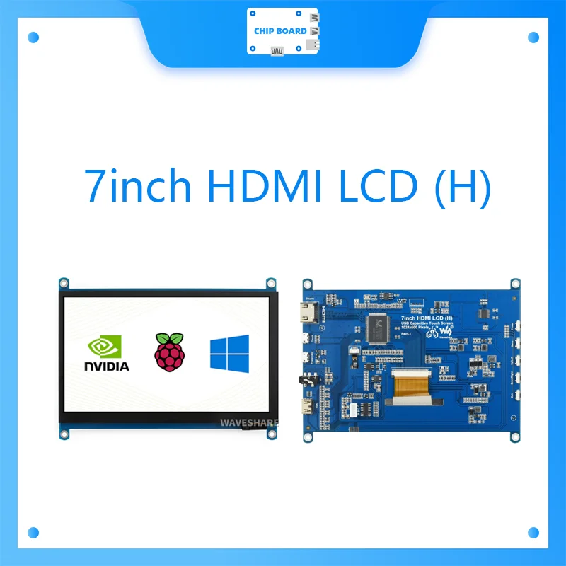 

Waveshare 7 inch HDMI LCD (H) Computer Monitor 1024*600 IPS Capacitive Touch Screen Supports Raspberry Pi Jetson Nano Win10 etc