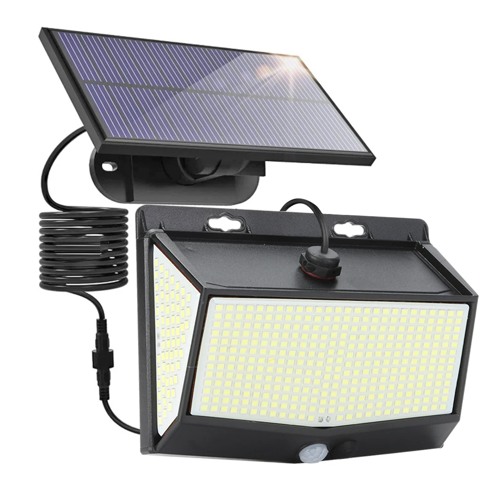 

468 LED Solar Light Human Body Sensor Solar Lamp IP65 3 Modes Outdoor Light Automatic Adjust Brightness Garden Street Light