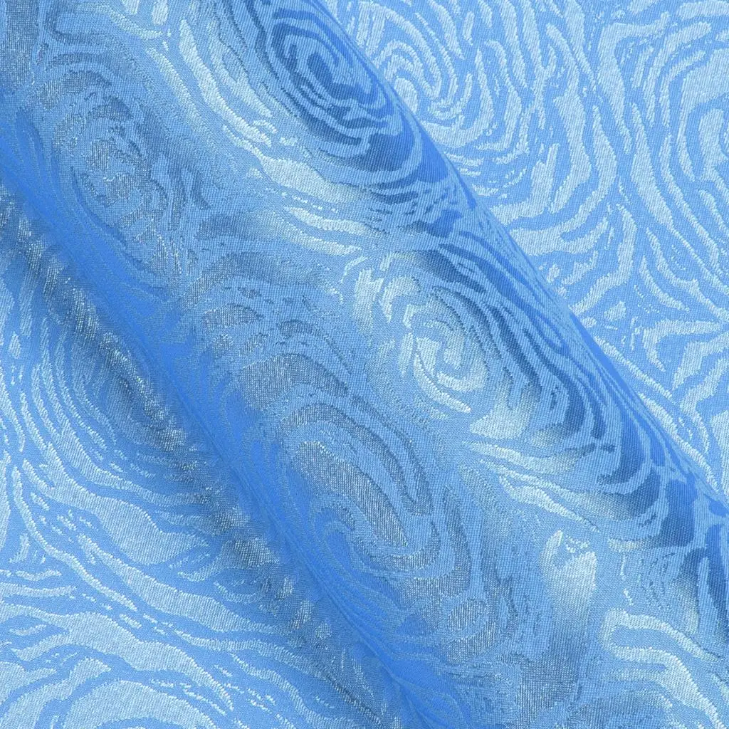 Роскошные рубашки для мужчин шелковые атласные небесно-голубые однотонные