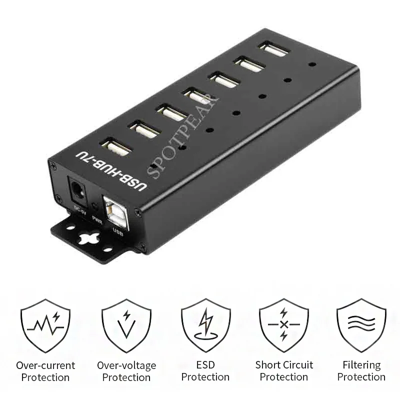 

USB-разветвитель промышленного класса, 7 портов USB