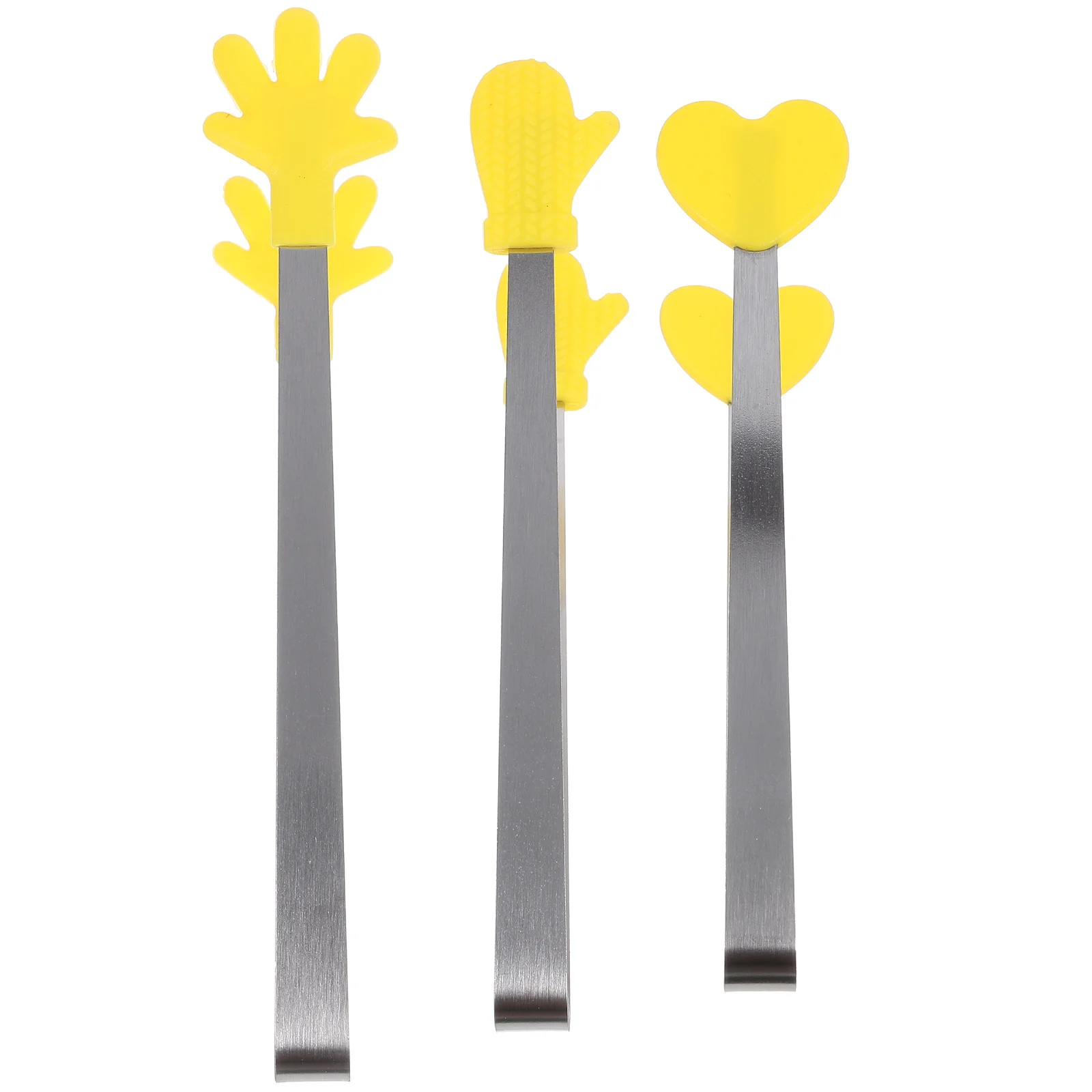 

3 Pcs Camping Ice Tongs Salad Food Clips Wear-resistant Ins Multi-function Convenient Serving Mini