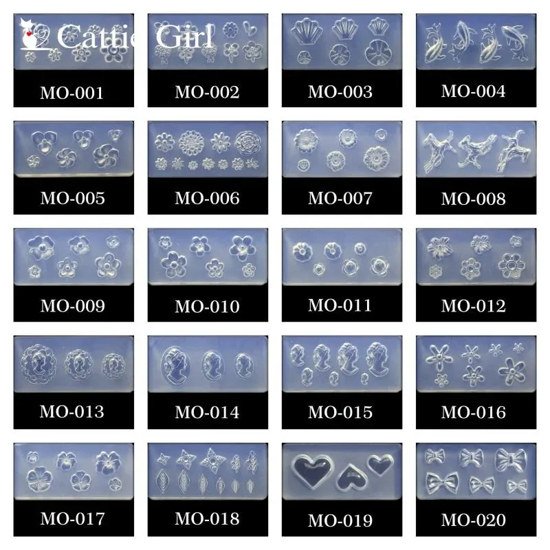 Силиконовая форма для дизайна ногтей MO1-MO80