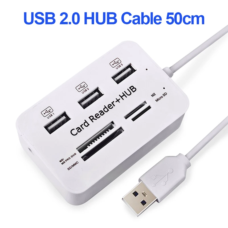 

USB HUB 3.0 USB Splitter 3 Ports Extensor Multi USB Extension Multiple 3 0 Hub 2.0 SD Card Reader USB3.0 Expander For Home PC