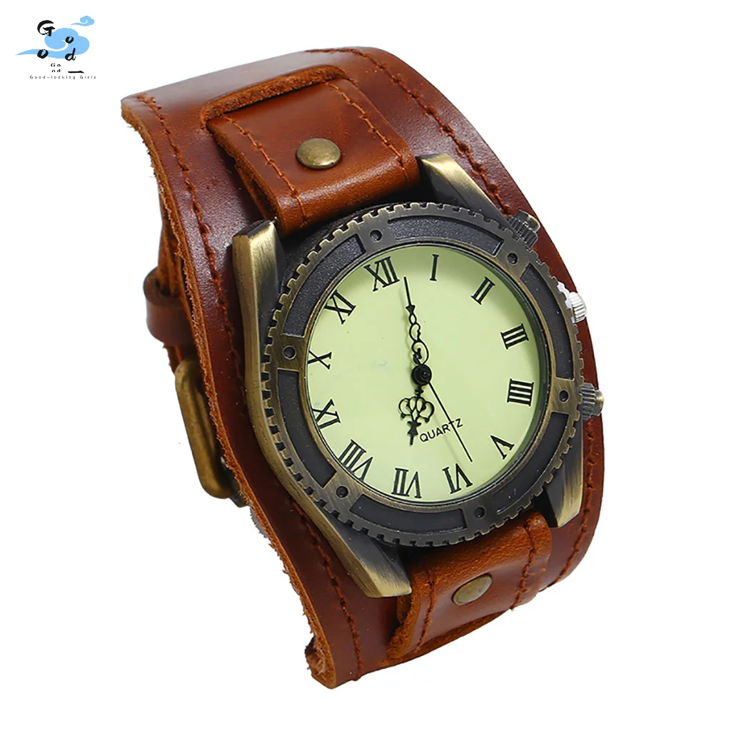 

Men Punk Retro Fashion Pin Buckle Strap Leather Watch Pagani Design Watches Omega Watch Men'S Watches Simple Watch For Men