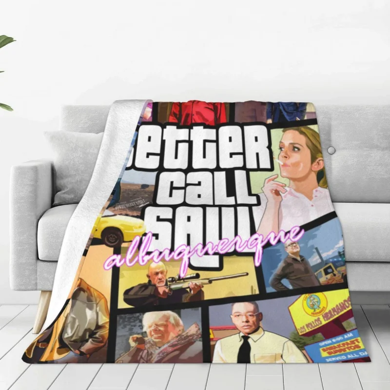 

Better Call Saul Albuquerque GTA ART Blanket Soft Flannel Fleece Warm GTA Grand Theft Auto Throw Blankets for Car Bedroom Couch