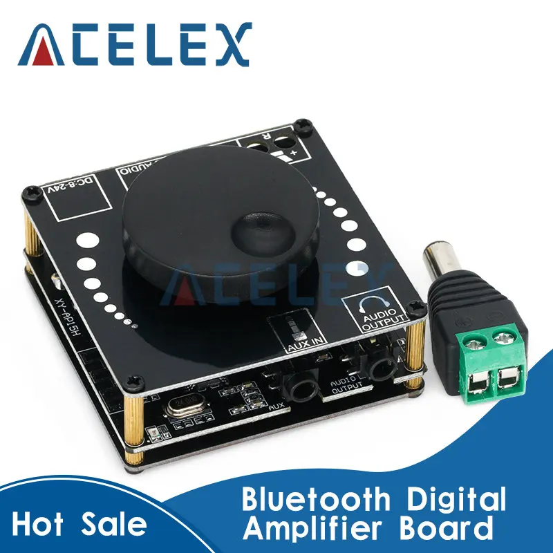 AP15H Bluetooth 5.0 20W+20W Power Digital Amplifier Stereo Board AMP Amplificador Home Theater 12V 24V 3.5mm AUX USB