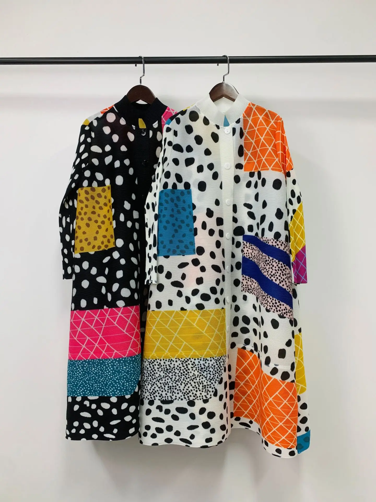 

Женский тренчкот с принтом, Элегантное длинное пальто в Корейском стиле, весна 2023, F005