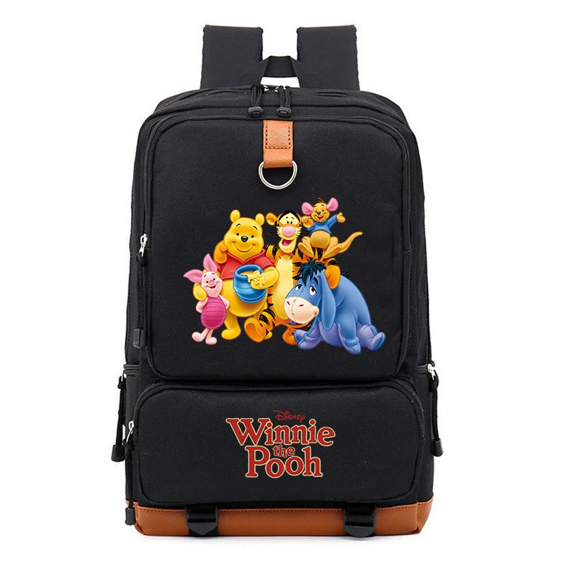 Disney Winnie the Pooh Backpack For Boys Girls Travel Daily Shoulder Backpack Student Large Capacity Bookbag Rucksack Mochila