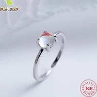 925 sterling silver jewelry moonstone open rings for women simple style high quality femme accessories 2022 new arrival