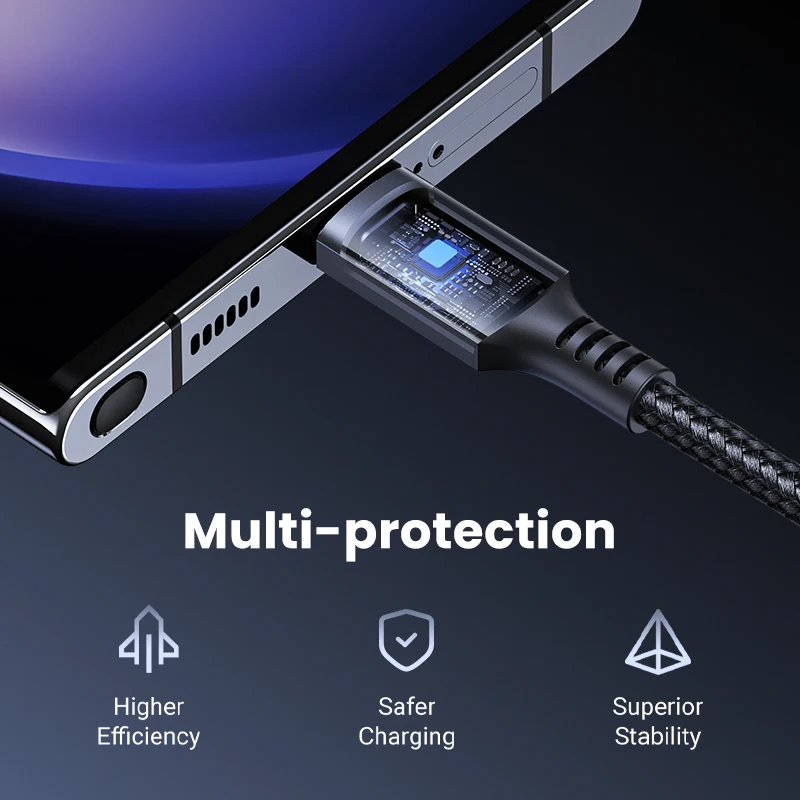 Кабель UGREEN 60 Вт 100 USB Type C на кабель для быстрой зарядки Macbook iPad Samsung Xiaomi шнур
