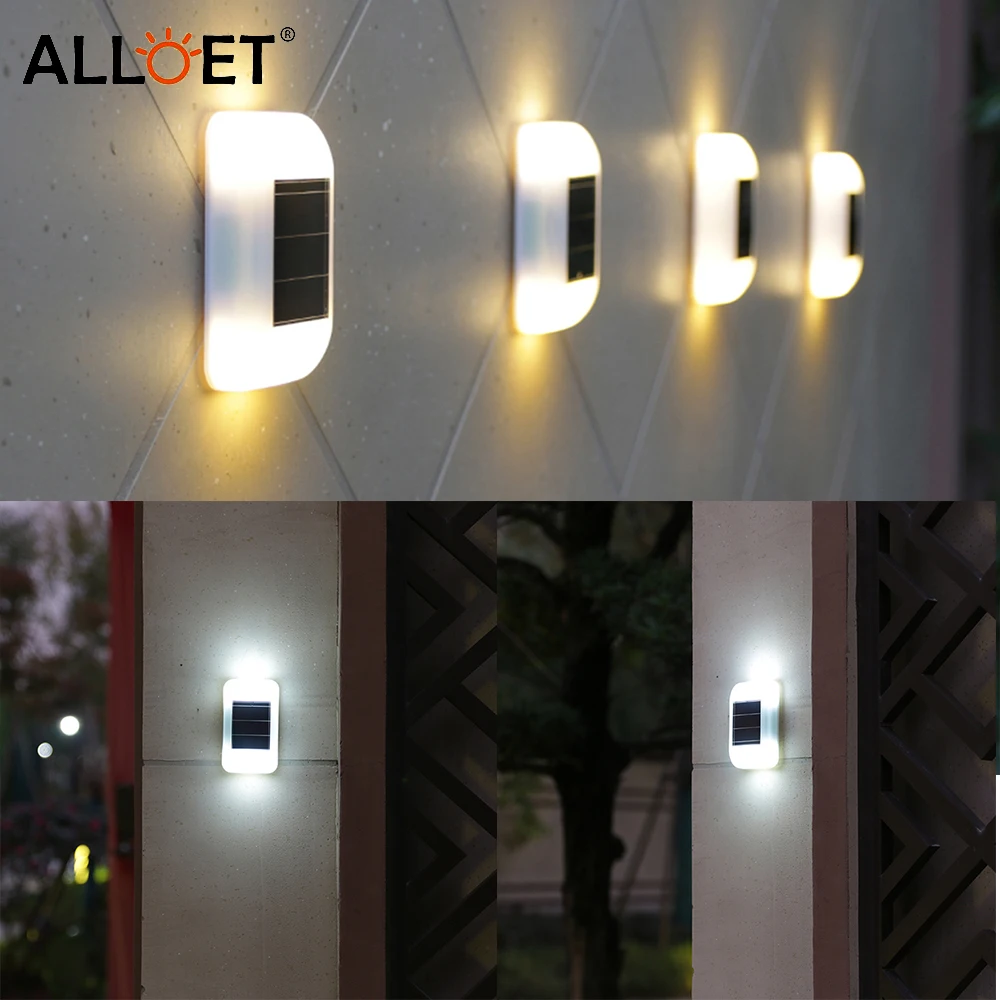 

4 шт., настенный прожектор с солнечной батареей