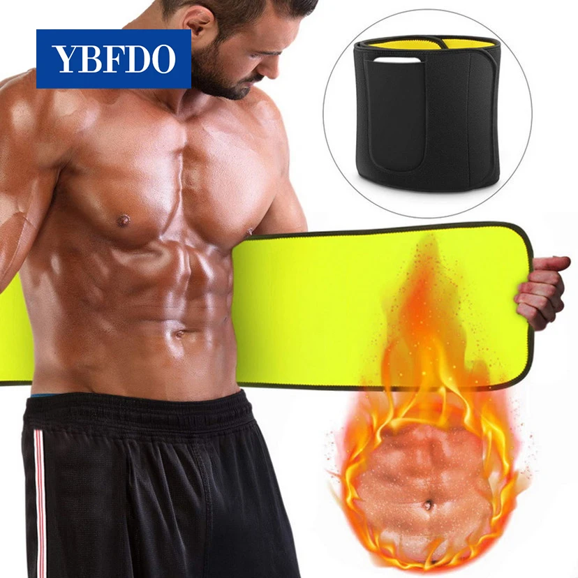 

YBFDO Men's Shapers Sauna Waist Belt Waist Trainer Hot Sweat Neoprene Slimming Belt Waist Cincher Girdle Hot Thermo Shapewear