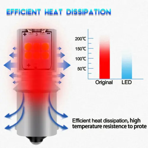 

High Power Amber Yellow 1156 Ba15S 15Smd-3030 Lens Turn Signal Led Light Bulbs