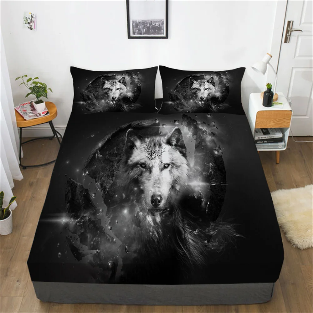 

Bed Cover Comforter Coverset 3D Print Wolf Bedding Setcover Home Bedroom Decoration Queen Size Fitted Sheet Duvet Covers