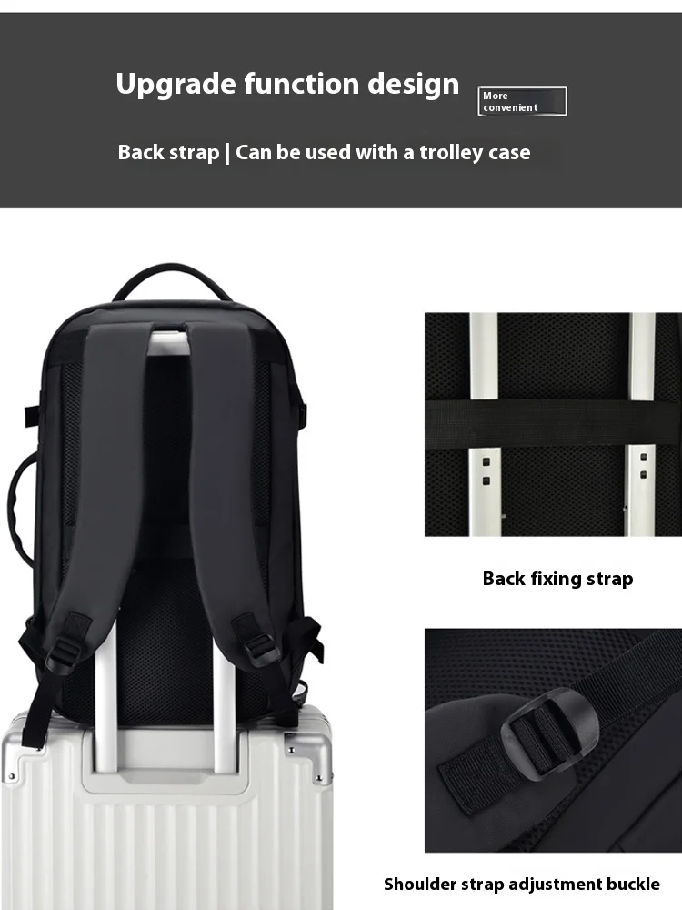 Фото XOKY дорожный рюкзак мужской деловой рюкзак для ноутбука расширяемая USB-сумка большой емкости 17,3 ноутбук водонепроницаемый модный рюкзак 2303 №4