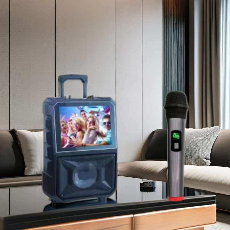 14-дюймовый беспроводной динамик с синим зубом ЖК-экран портативный аудиоплеер