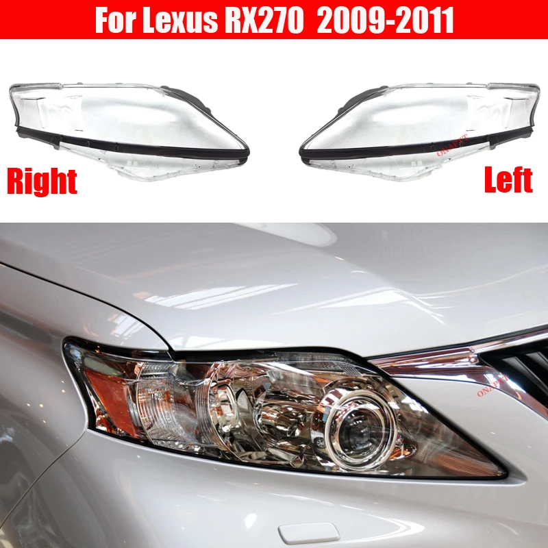 

Auto Car For Lexus RX RX270 RX350 RX450 2009-2011 Front Headlight Cover Glass Lens Shell Light Caps Lampshade Lamp Shade