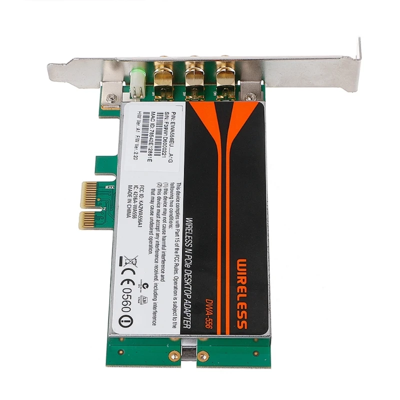 DWA-556 Беспроводной PCI-E настольный адаптер Wi-Fi-карта Низкопрофильная Прямая