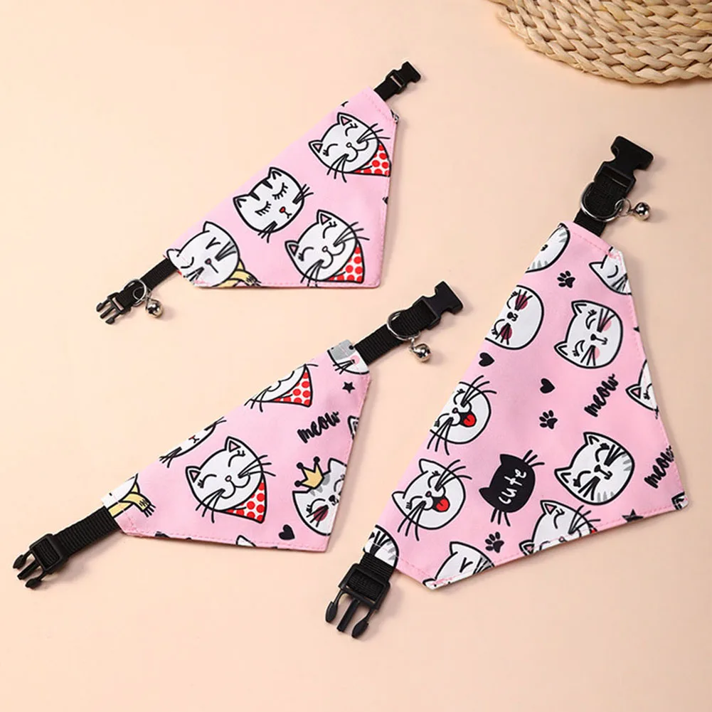 

Pet Neck Scarf Adjustable Cat Dog Triangular Bandana Collar Cute Print Bow Ties Collars Bibs Puppy Saliva Kitten Towel Kerchief