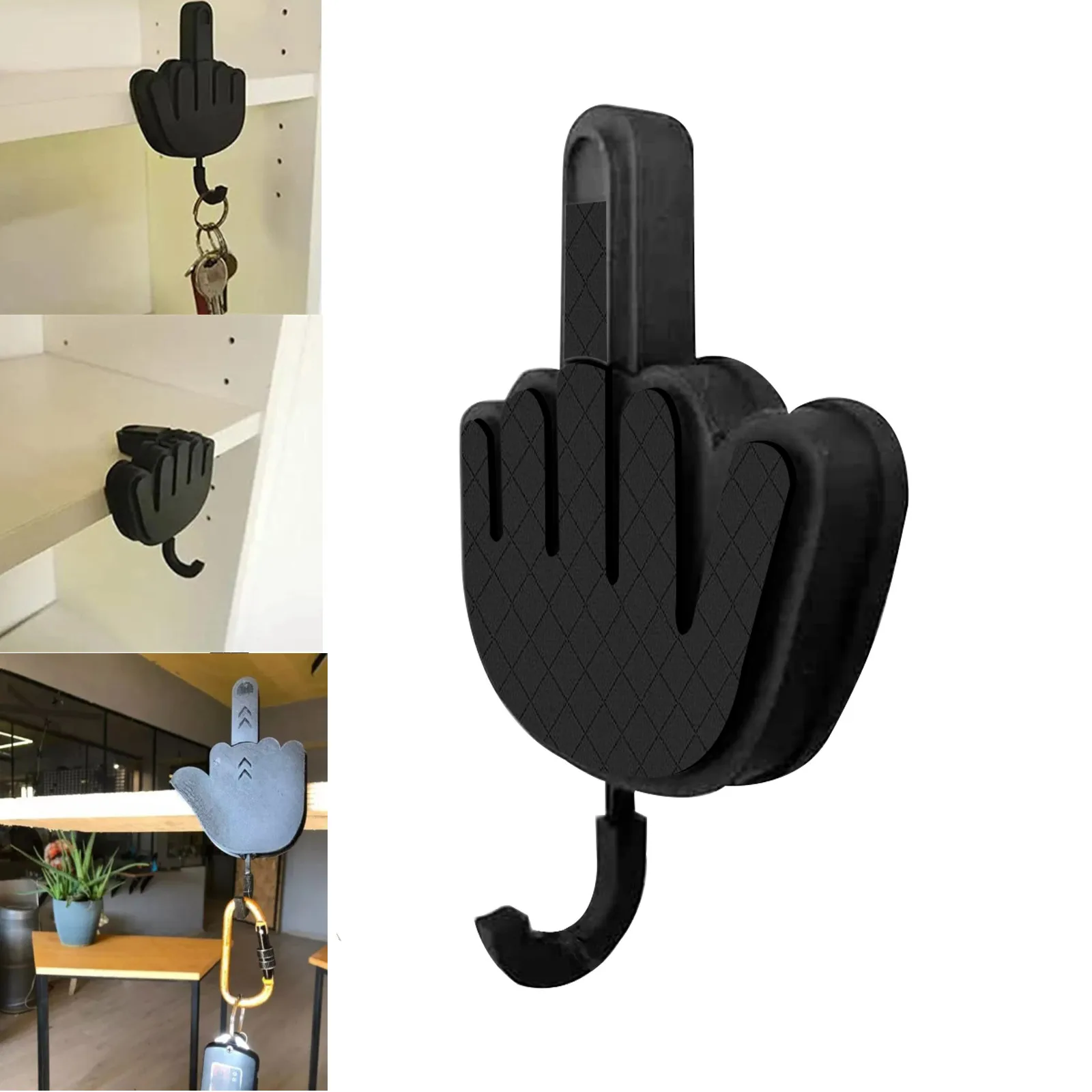 

Выдвижной крючок для ключей на средний палец, настенная вешалка для одежды, украшение комнаты, клейкий крючок без перфорации, самоклеящиеся...