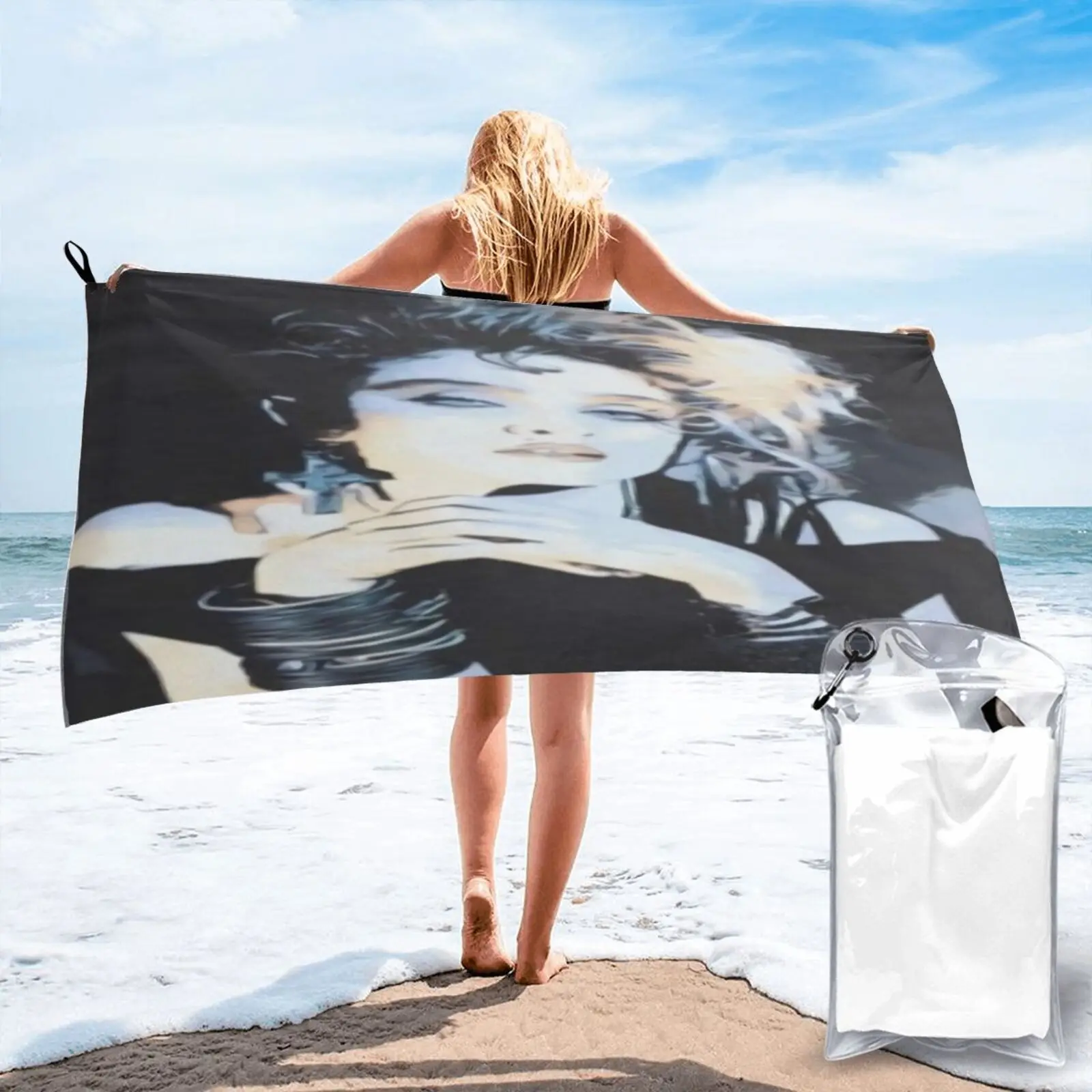 

Пляжное полотенце Pl002 с Мадонной концерта 80-х годов, роскошное пляжное полотенце, пляжный коврик для ванной и сауны, банное полотенце для вол...