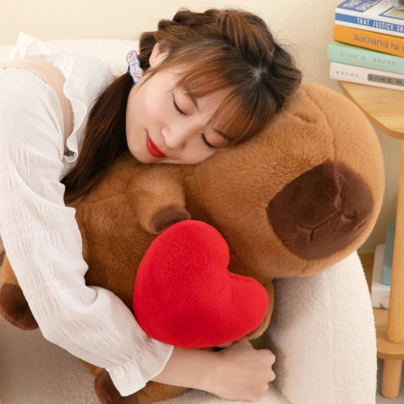 25 см кавайная новинка крылья ангела обнимающие сердце капибара милая кукла