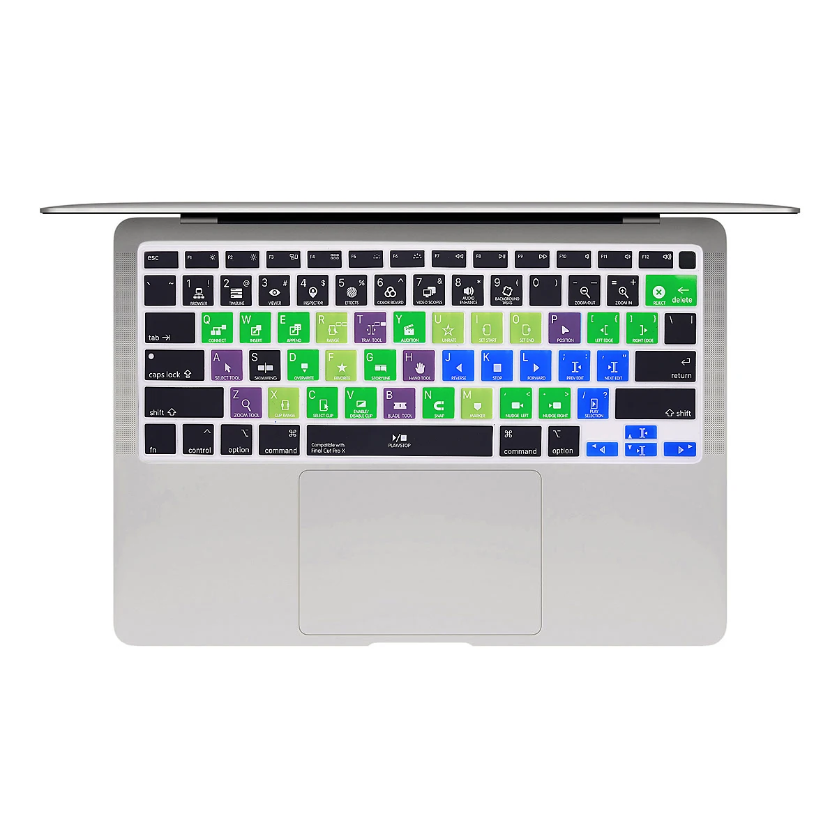 Фото КРЗ Final Cut Pro X сочетания клавиш клавиатура кожного покрова для MacBook 2020 Новый 13,3 воздуха A2179 M1 A2337 US клавиатура защитная пленка №4