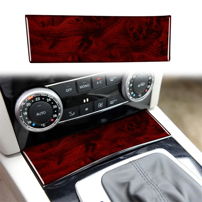 

For Mercedes Benz C Class W204 2007-2011 2012 2013 Wood Grain Car Ashtray Panel Cover Trim Cigarette Lighter Decor Fit