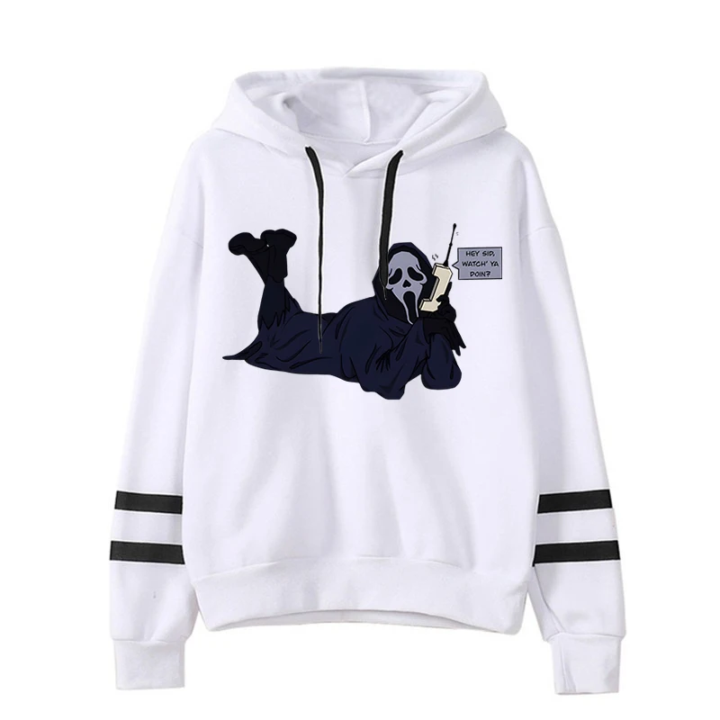 

Ghost Face Halloween Hoodies No You Hang Up Streetwear Women Y2k Tops Sportwear 2023 Trendying Cltohes Men Vintage Hoodied