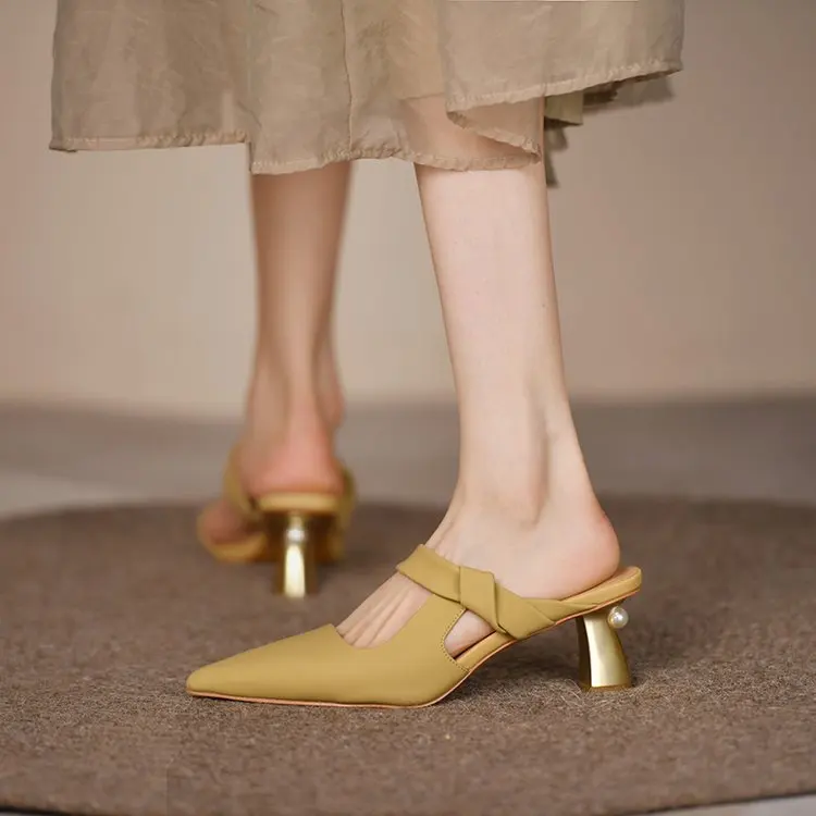 

Low Shoes Hoof Heels Rubber Fabric PU Basic Rome Shoes Low Rome Hoof Heels Basic Fabric PU