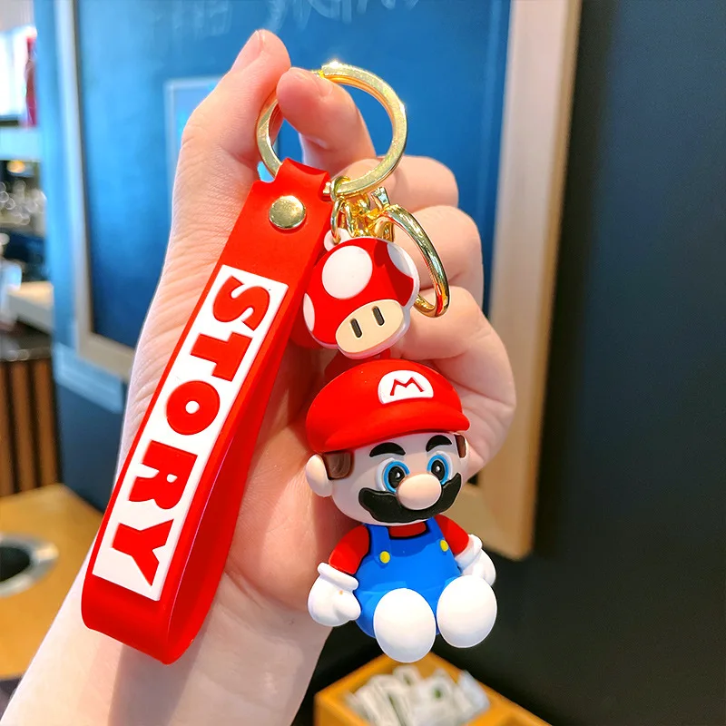 Брелок в стиле Super Mario Bros Аниме Фигурки Марио Луиджи братья Йоши подвеска для