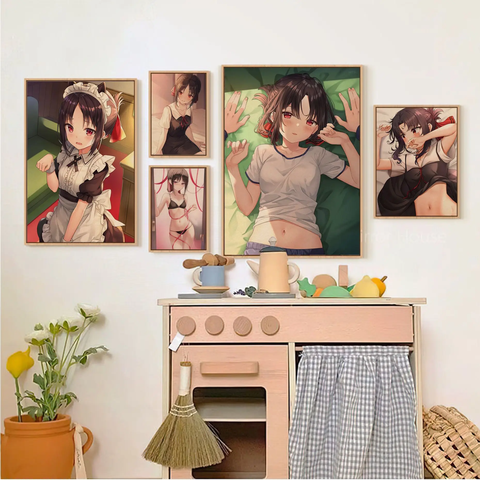 

Anime Kaguya Sama Love Is War Good Quality Prints and Posters Retro Kraft Paper Sticker DIY Room Bar Cafe Kawaii room decor