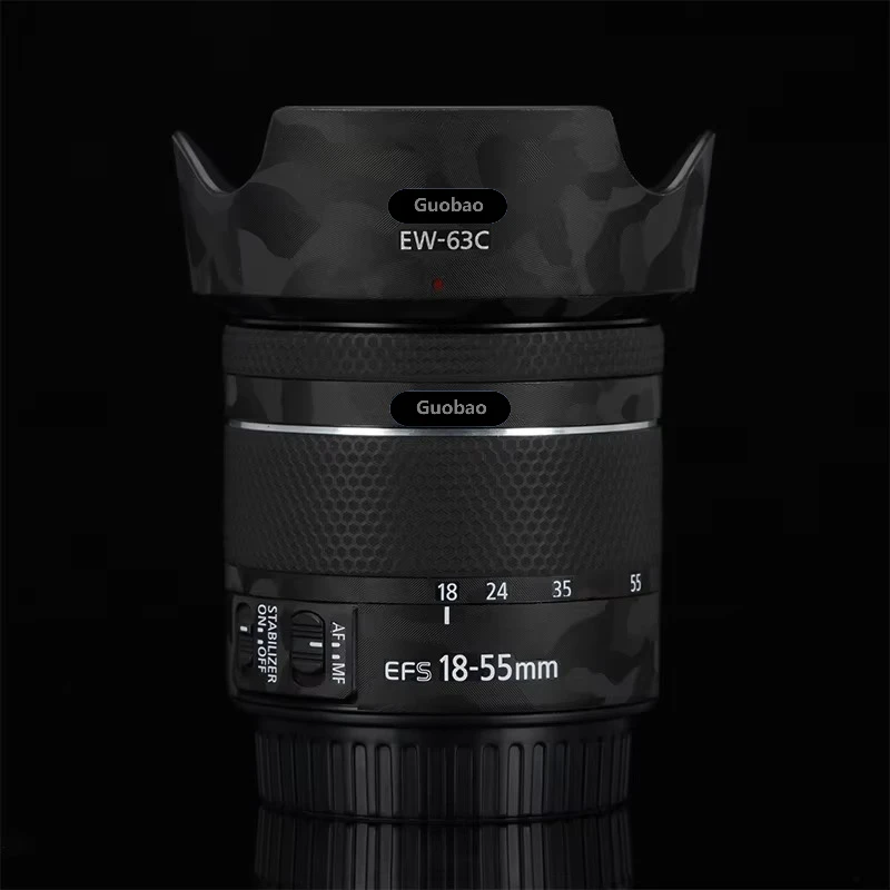 Фото Для Canon EF-S18-55 мм F4-5,6 IS STM наклейка на корпус объектива защитная наклейка на кожу виниловая пленка защитное покрытие от царапин №2
