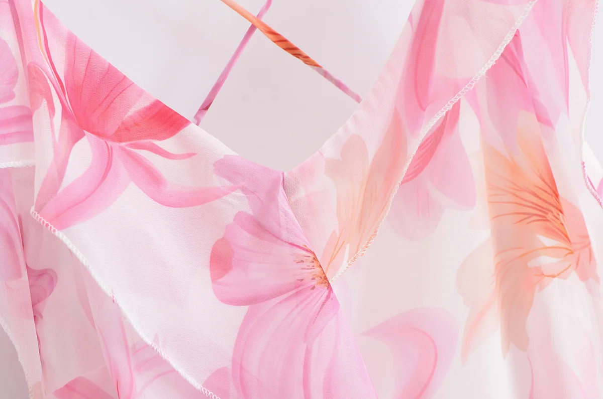 Платье женское с принтом модный пикантный Повседневный Топ V-образным вырезом