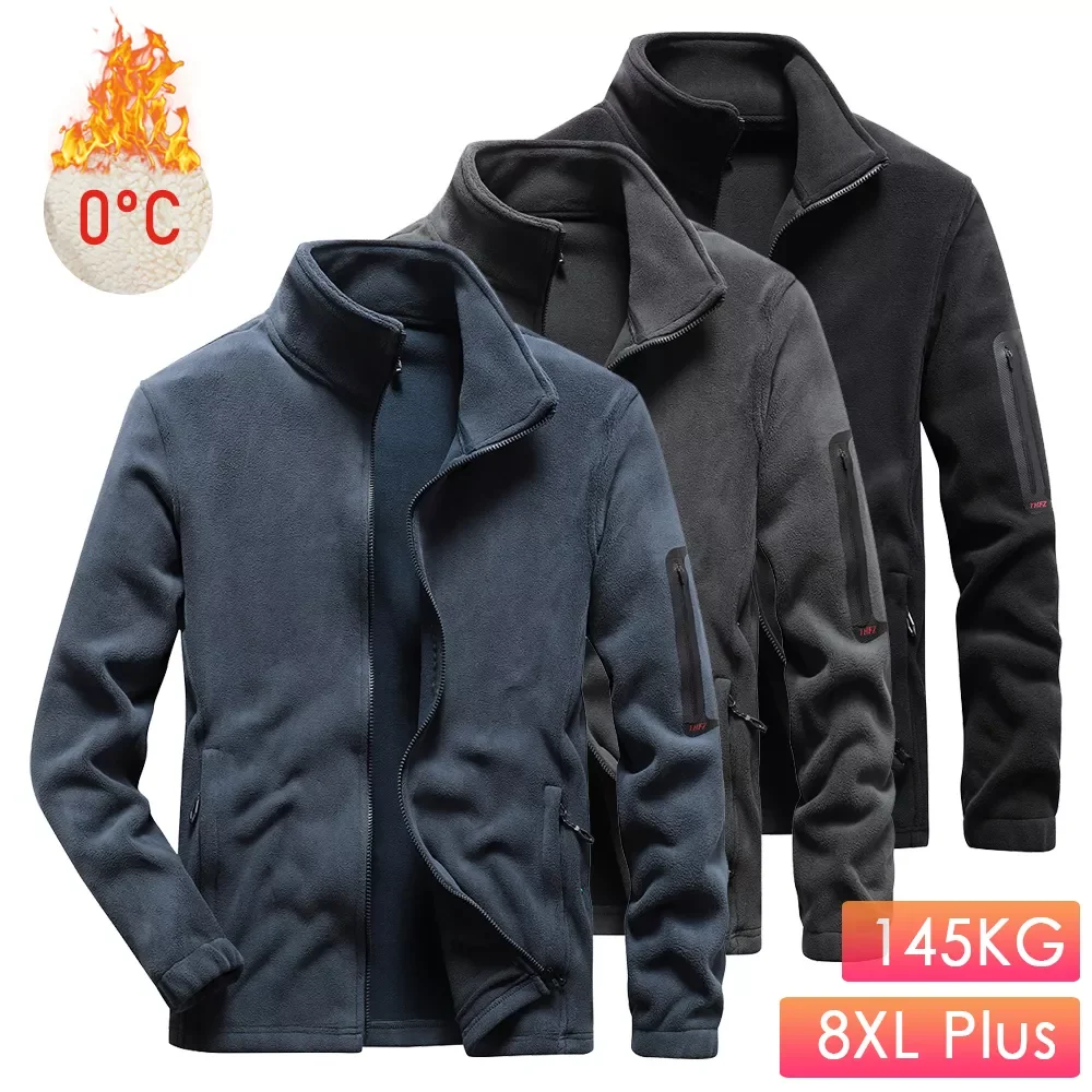

New2022 Plus Size Men 2022 Spring Outwear Thick Warm Fleece Jacket Coat Men Winter Casual Outfits Soft Tactical Jacket Men
