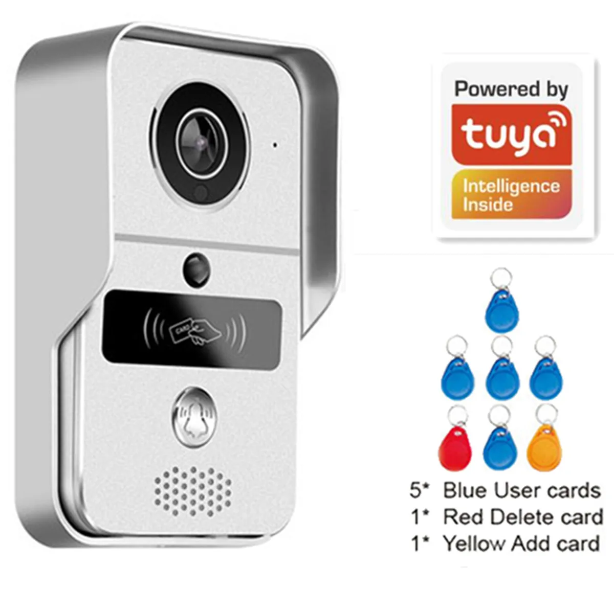2MP 1080P Tuya Power Rifd Access Control  WIFI Doorbell POE Video Door Phone Visual Doorbell Camera Peephole Viewer With Chime