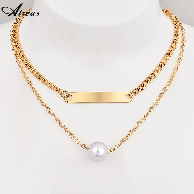 Винтажное многослойное ожерелье с жемчужинами женское ювелирное изделие бирка