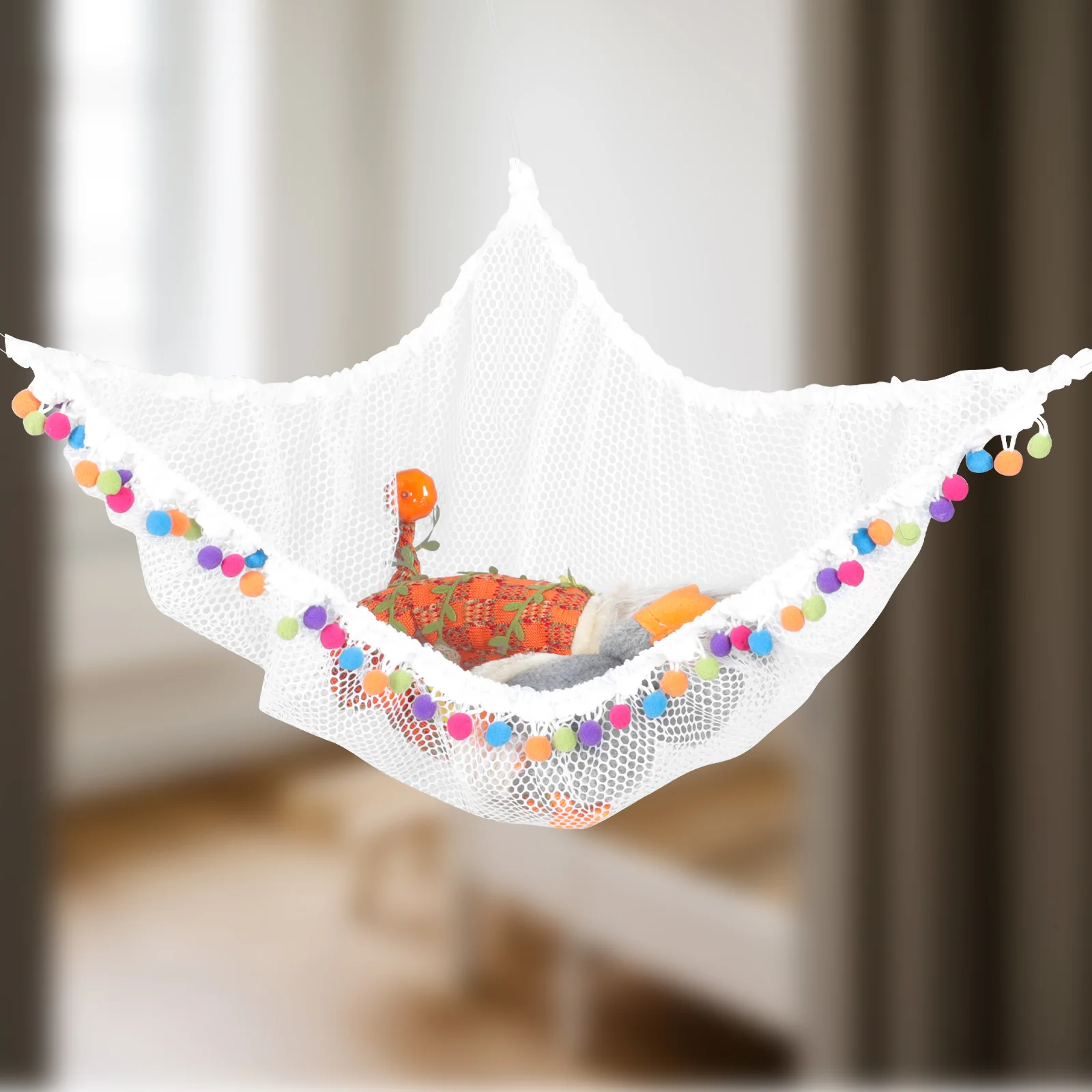 

Net Hammock Storage Stuffed Animal Corner Organizer Holderhanging Wall Mesh Jumbo Nurseryplush Boys Decor Animals Bag Bohemian