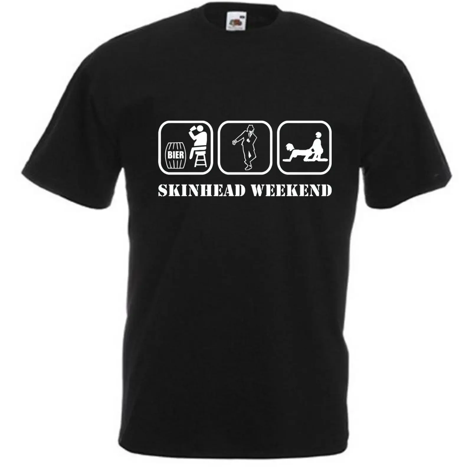 Фото Футболка мужская винтажная Rude Boy Skinhead Ska Rocksteady Reggae Trojan, размер S-4XL, с эффектом потертости, удобная, с графическим принтом, дышащая, модная №1