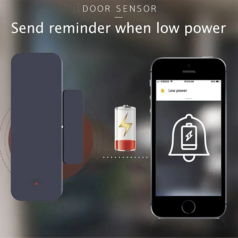 Датчик управления доступом на окно Tuya Zigbee умный датчик безопасности с магнитным