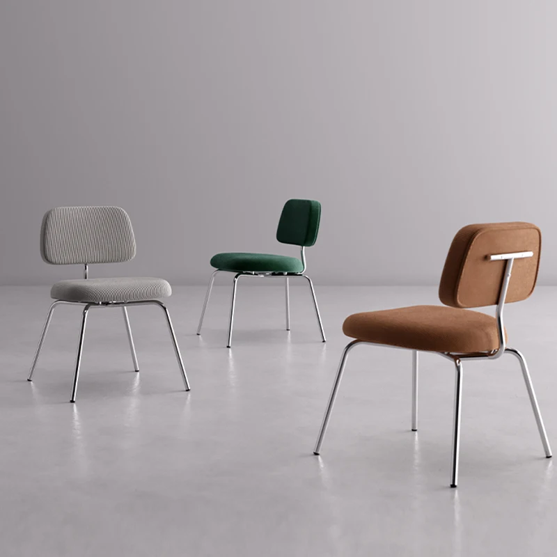 Современный простой обеденный стул из нержавеющей стали скандинавский