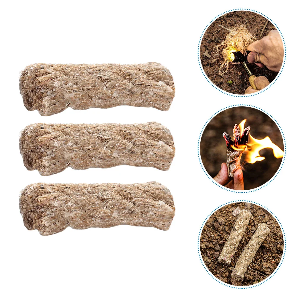 

Fire Rope Starter Tinder Survival Jute Hemp Camping Emergency Sticks Wick Lighters Outdoor Igniter Wax Starters Lighter Light