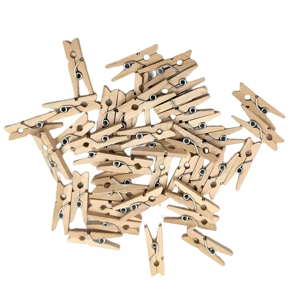 

Mini 35/60/72mm Wood Clips Clothespin Photos Pegs Home Decor Party Holiday