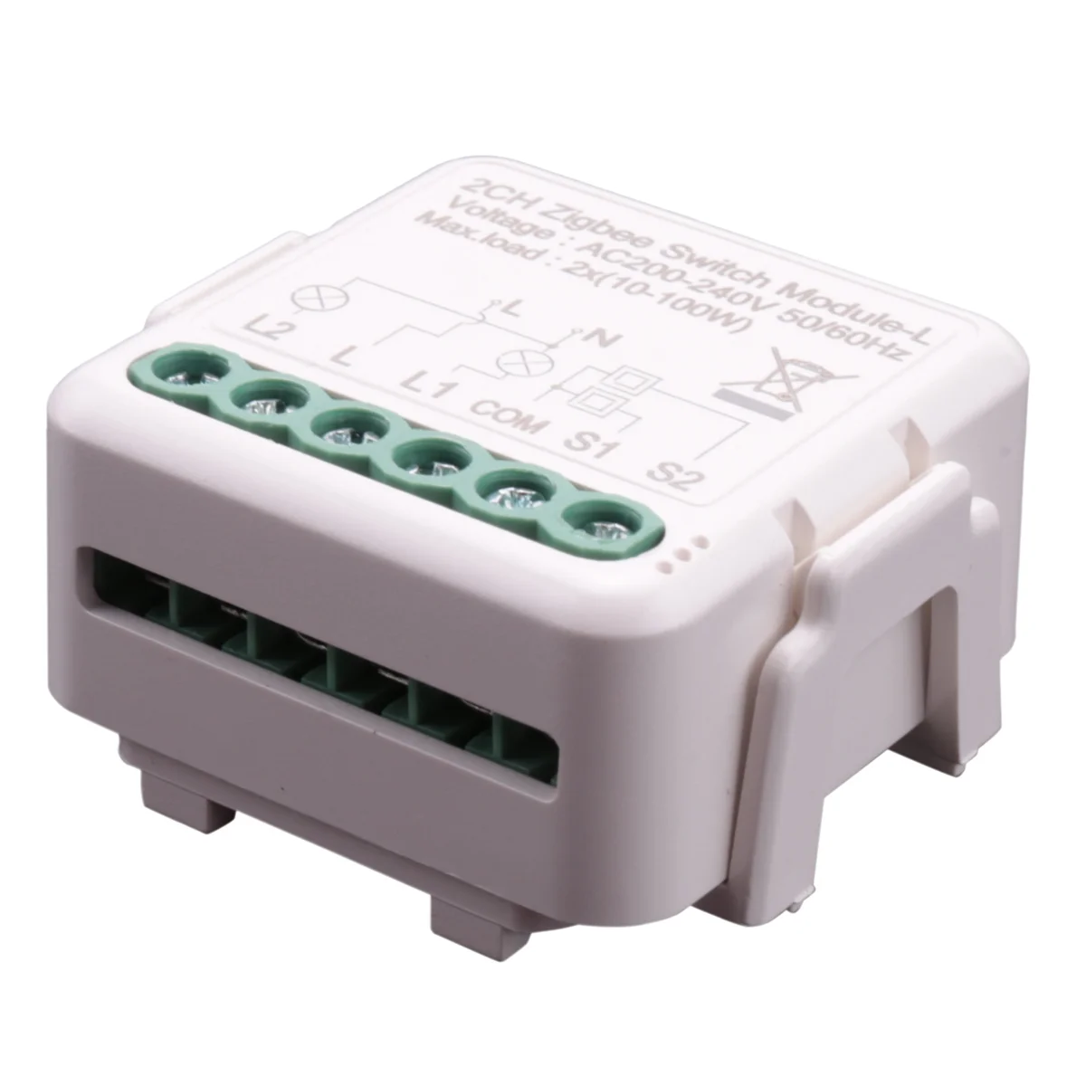 

Tuya Zigbee Light Switch Module No Neutral Wire, 2 Way Control DIY Smart Breaker Works with Alexa Google Home (2 Gang)